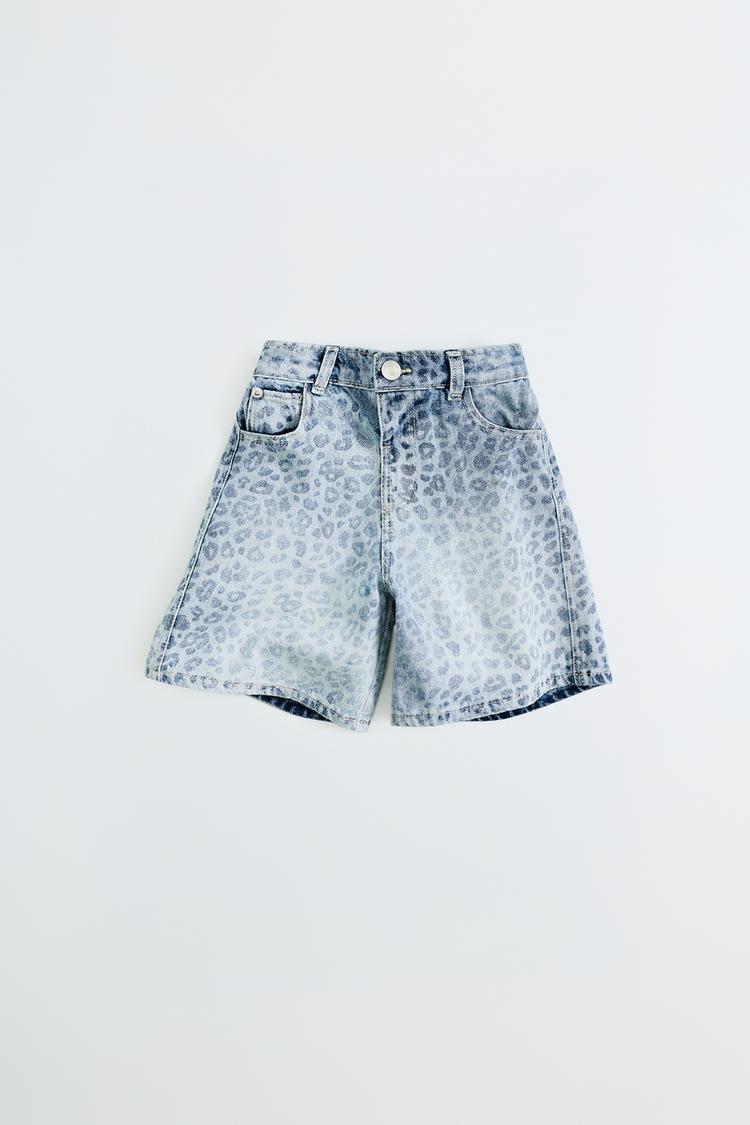 Bermuda denim animal print