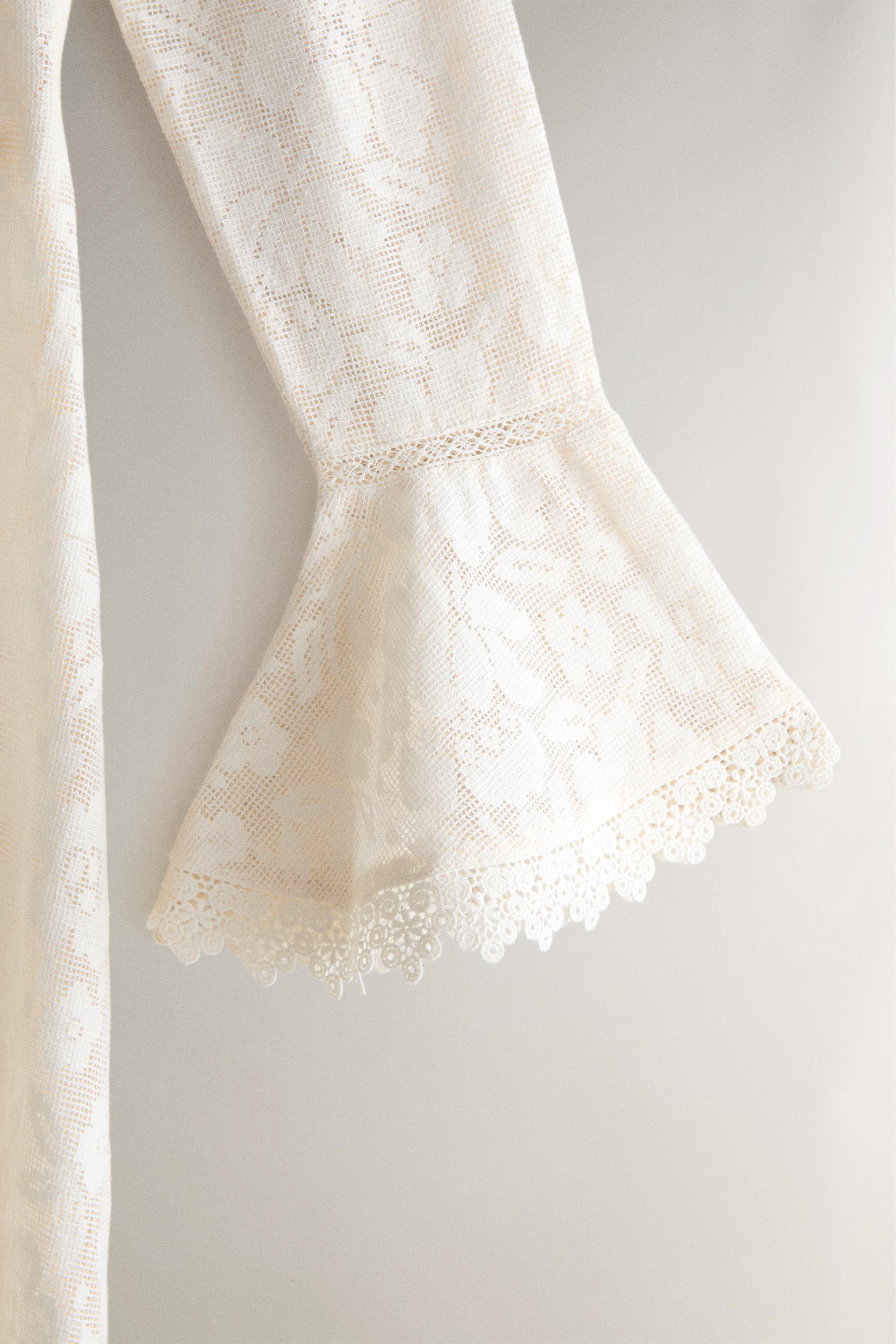 FLORAL LACE COTTON DRESS