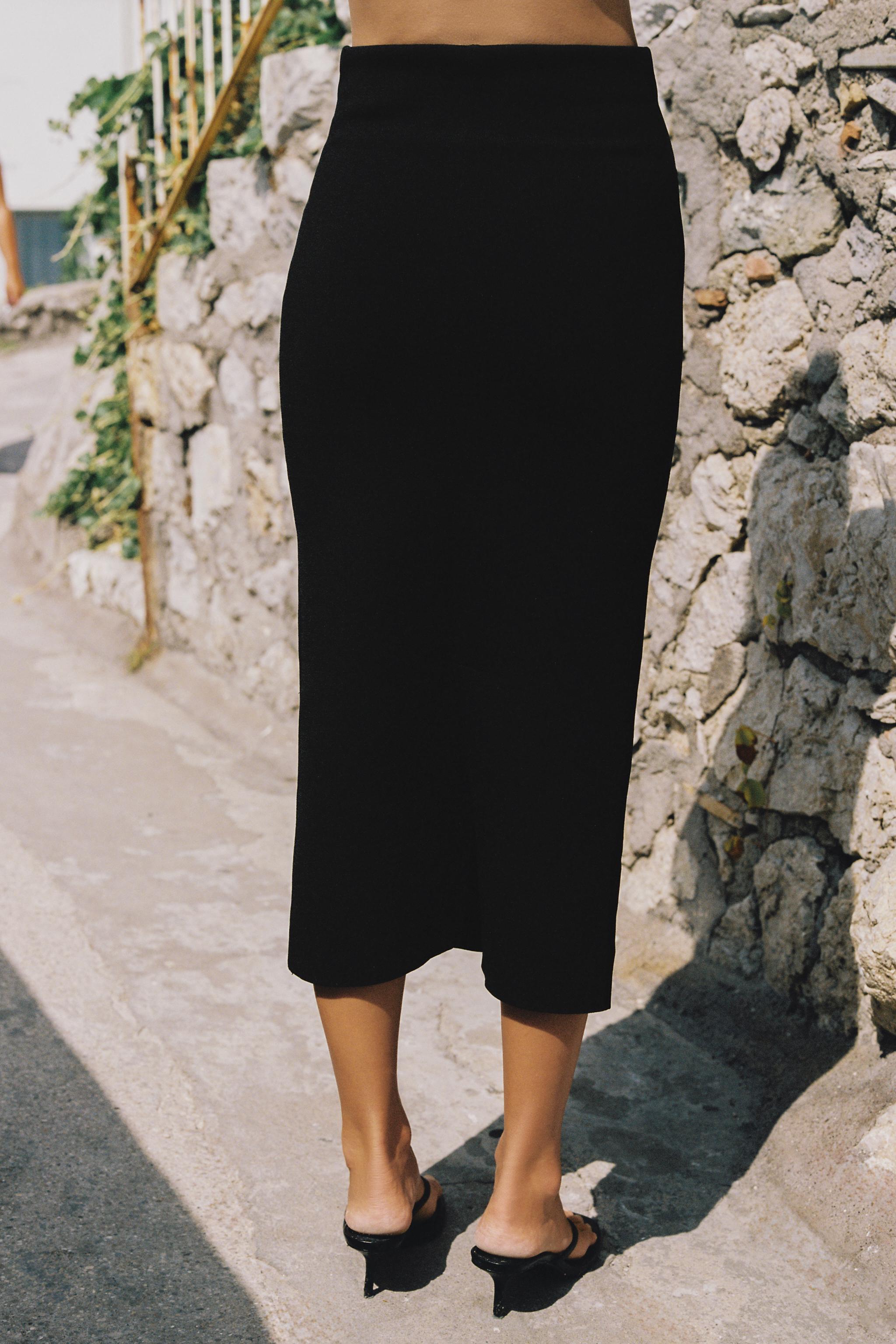 KNIT MIDI SKIRT