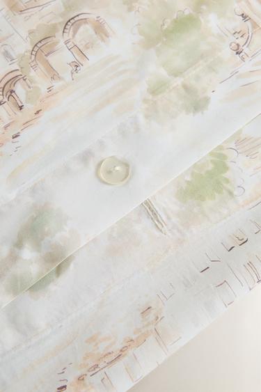 LANDSCAPE PRINT COTTON DUVET COVER - Beige by Zara