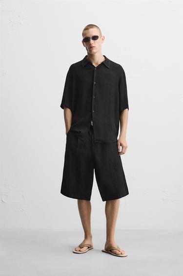 CHECK JACQUARD SHIRT - Black by Zara - Image 0