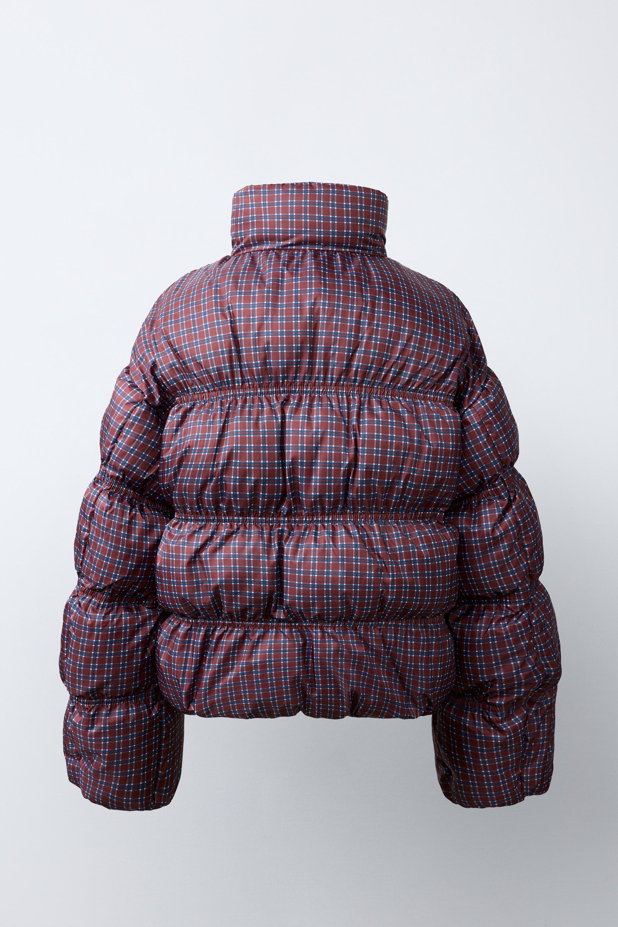BLOUSON MATELASSÉ IMPRIMÉ CARREAUX