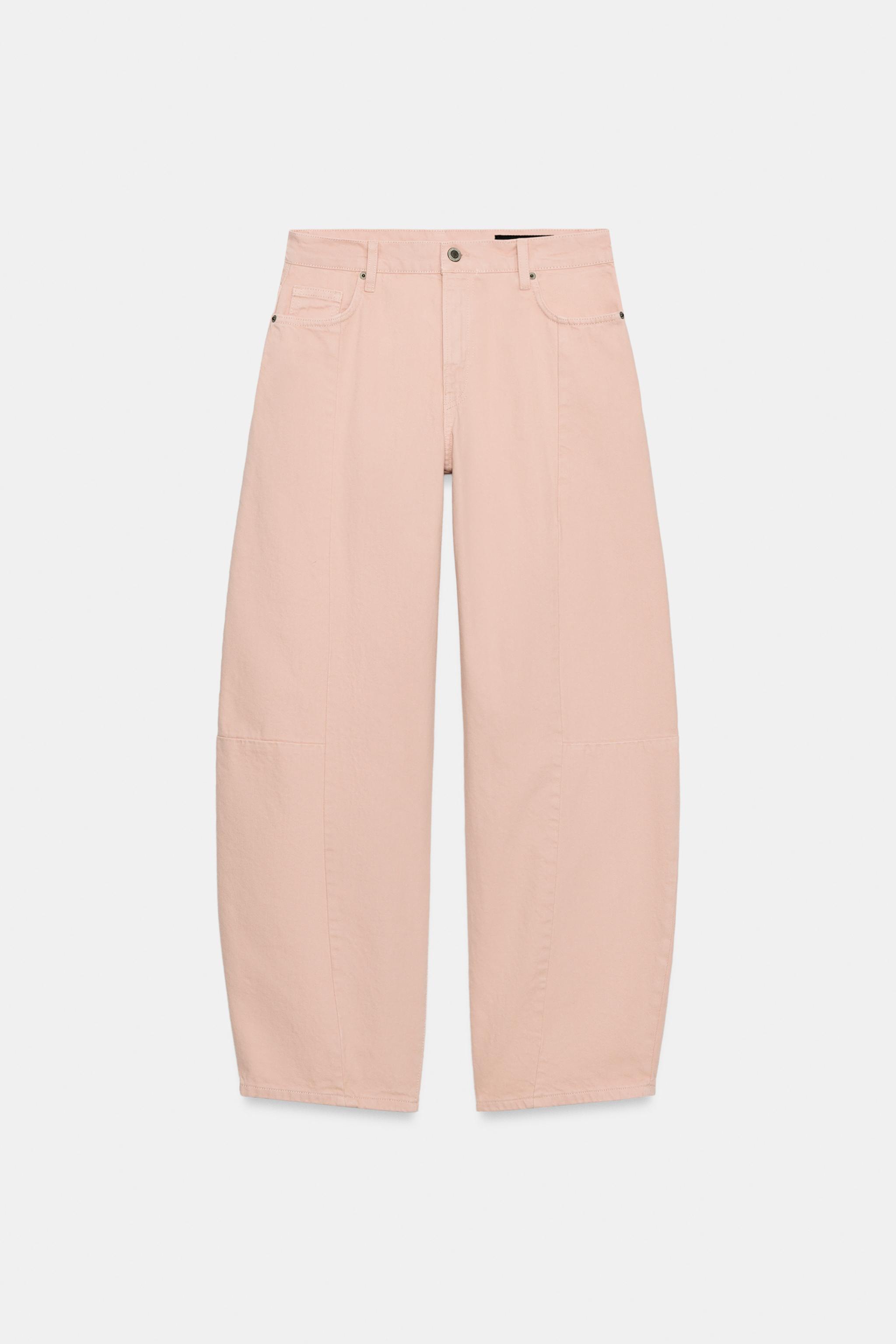 Женские джинсы Zara ZW COLLECTION MID-RISE BARREL PATCHWORK JEANS — фото 5