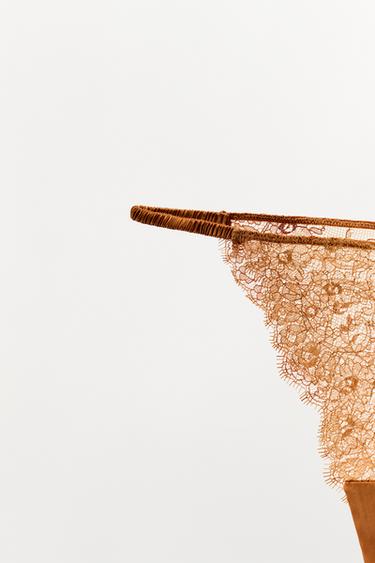 LACE KNICKERS - Caramel by Zara - Image 4