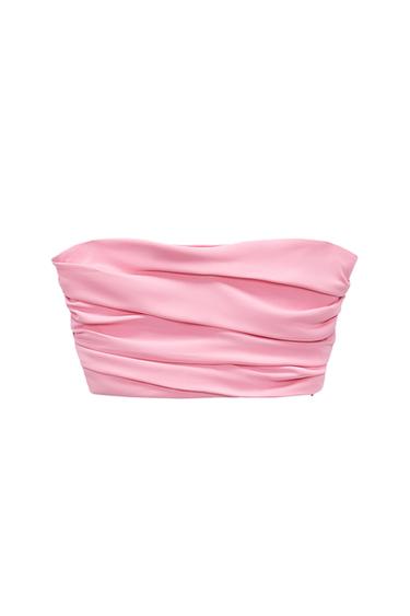 CROPPED CORSETRY-INSPIRED TOP