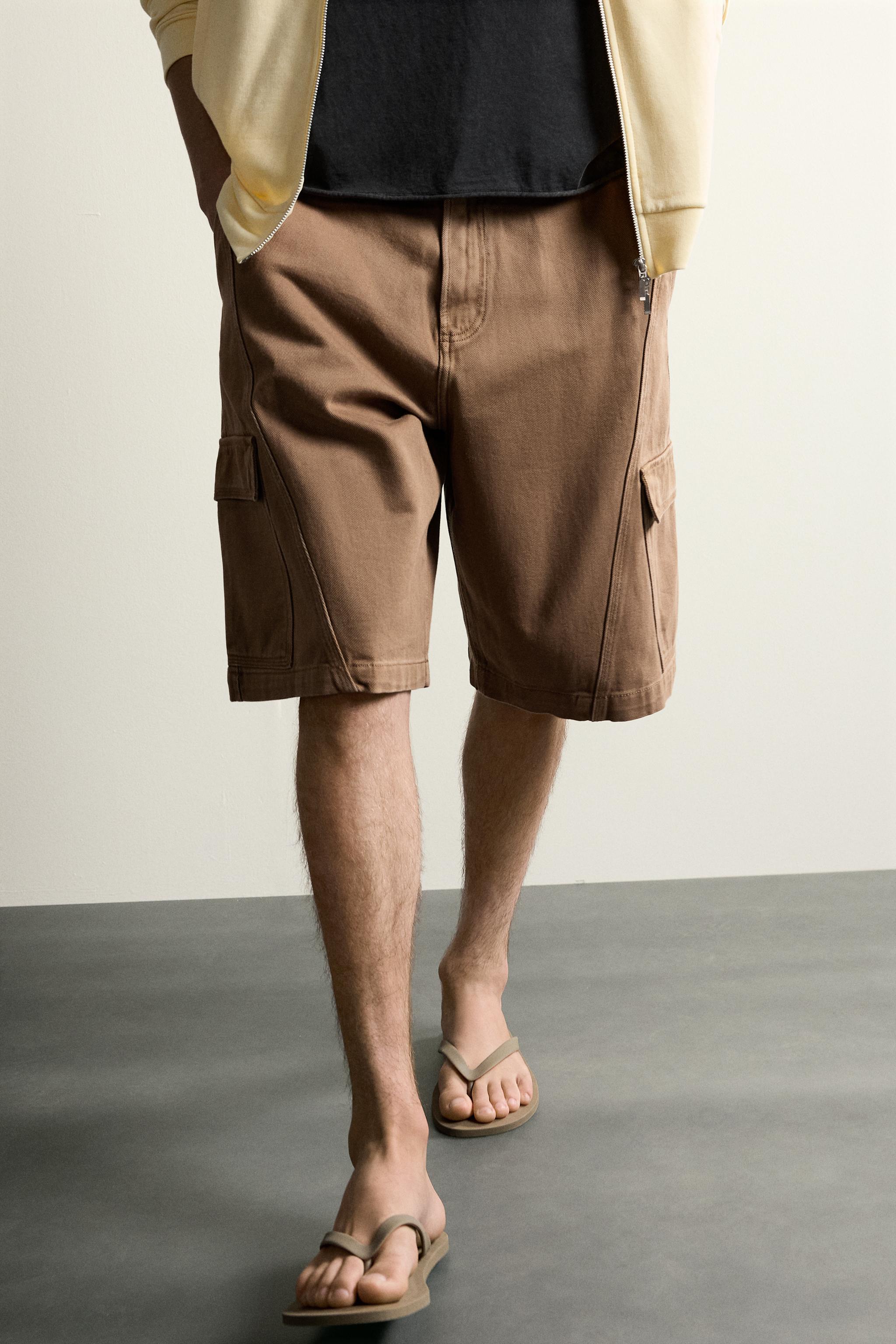 ABSTRACT PRINT RELAXED FIT CARGO SHORTS