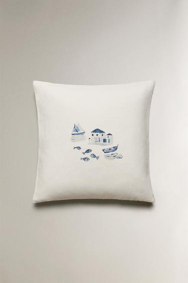 SEASIDE CUSHION COVER - Oyster-white by Zara - Image 0