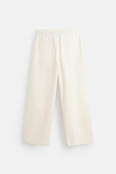 TEXTURED RELAXED FIT TROUSERS - Ecru by Zara - Image 6