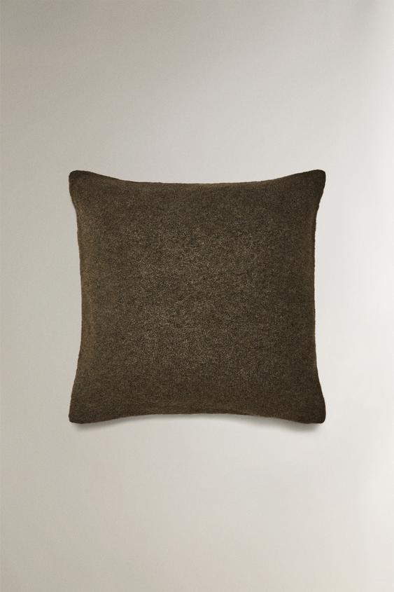 CAPA DE ALMOFADA DE TRICÔ - Caqui da Zara - Imagem 0