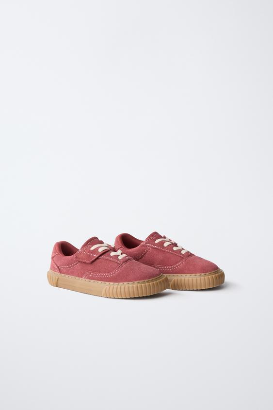 TENNIS BAREFOOT EN CUIR - Rouge framboise de Zara - Image 1