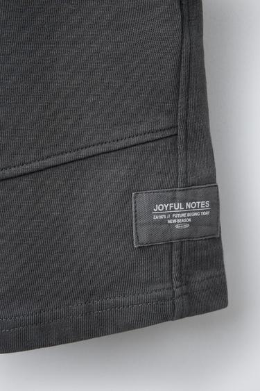 STRAIGHT FIT GARMENT DYED BERMUDA SHORTS - Anthracite grey by Zara - Image 2