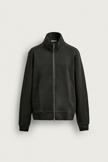 INTERLOCK RIBBED JACKET - Anthracite grey by Zara