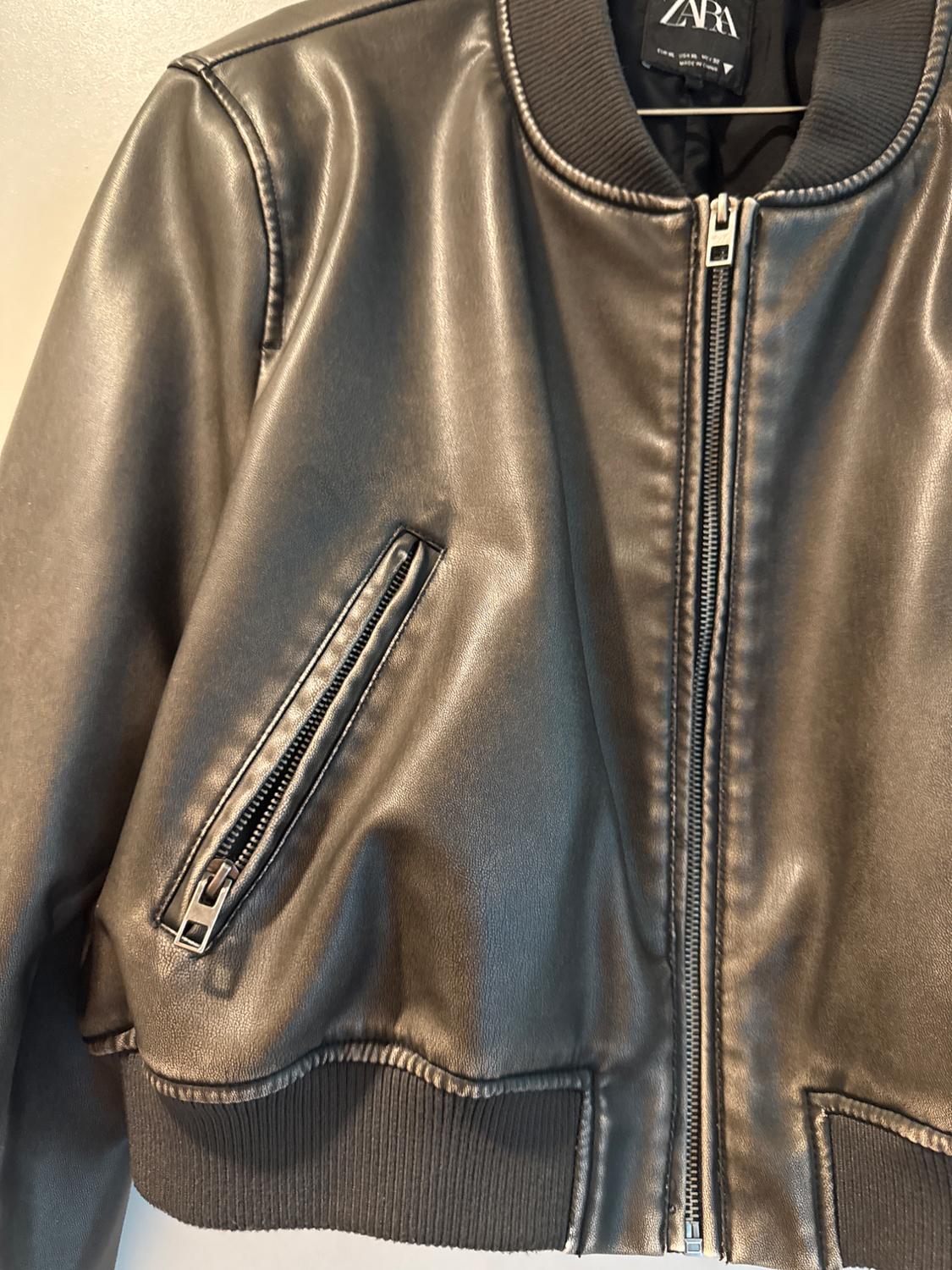 FAUX LEATHER BOMBER - Image 3