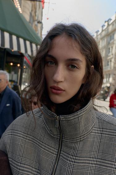 BOMBER PIED-DE-POULE - Écru / Noir de Zara - Image 2