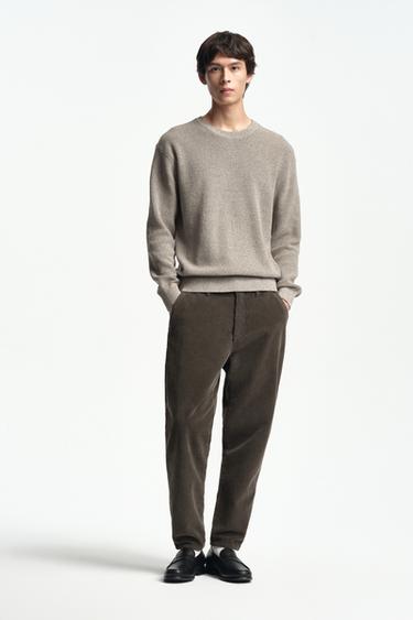 CARROT FIT CORDUROY TROUSERS - Brown by Zara