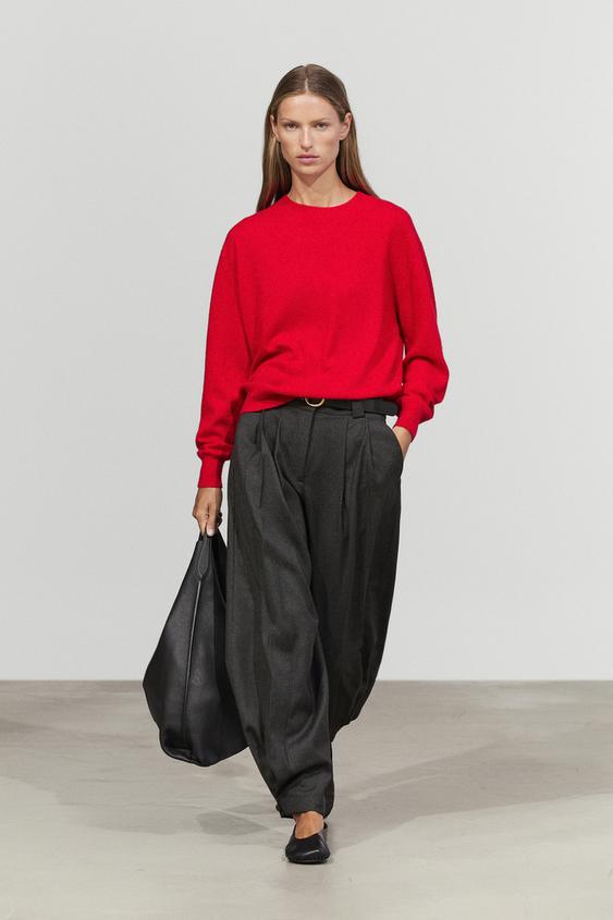 Zara 100% cashmere long sleeve sweater - Red - Image 0