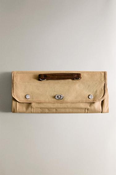 EXPANDABLE CANVAS BAG - Beige by Zara - Image 4