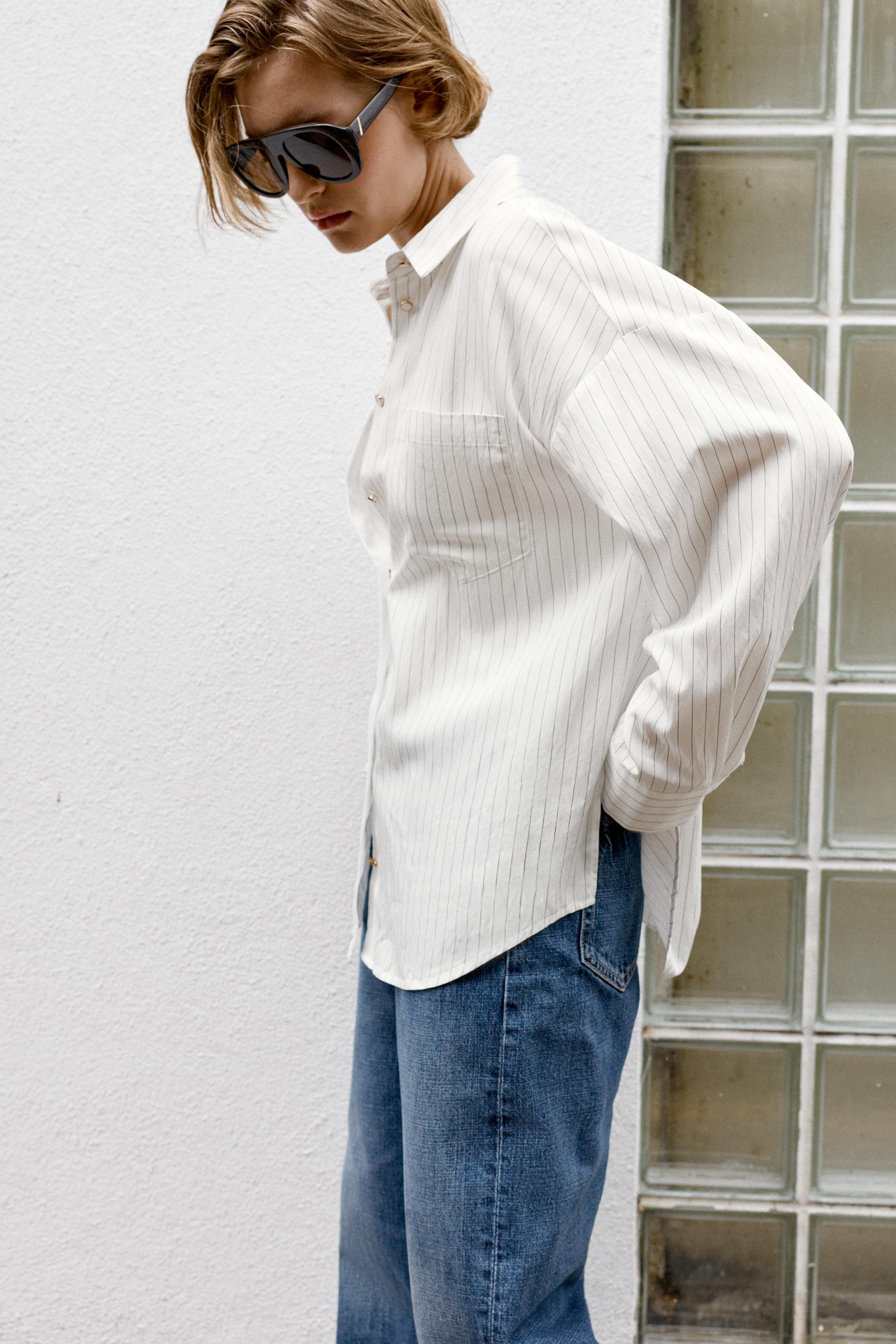 Zara STRIPED SHIRT — фото 4