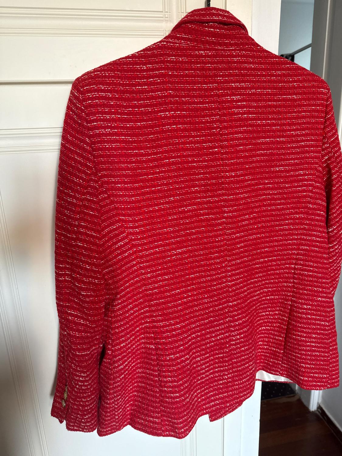 TEXTURED DOUBLE-BREASTED BLAZER - Image 3