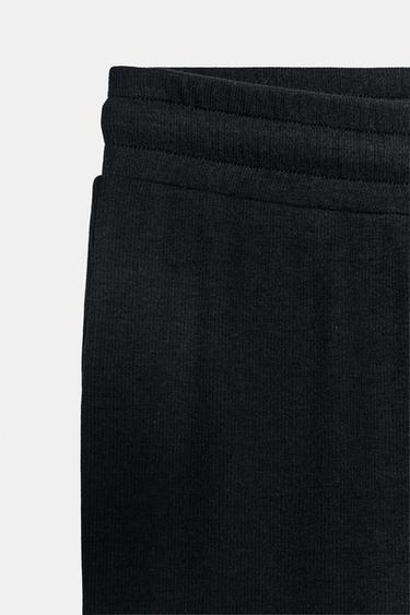 PANTALON DROIT CÔTELÉ - Noir de Zara - Image 5