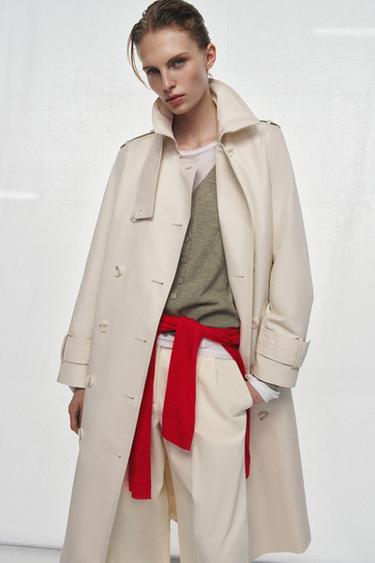 Zara BELTED TRENCH COAT ZW COLLECTION - Light beige