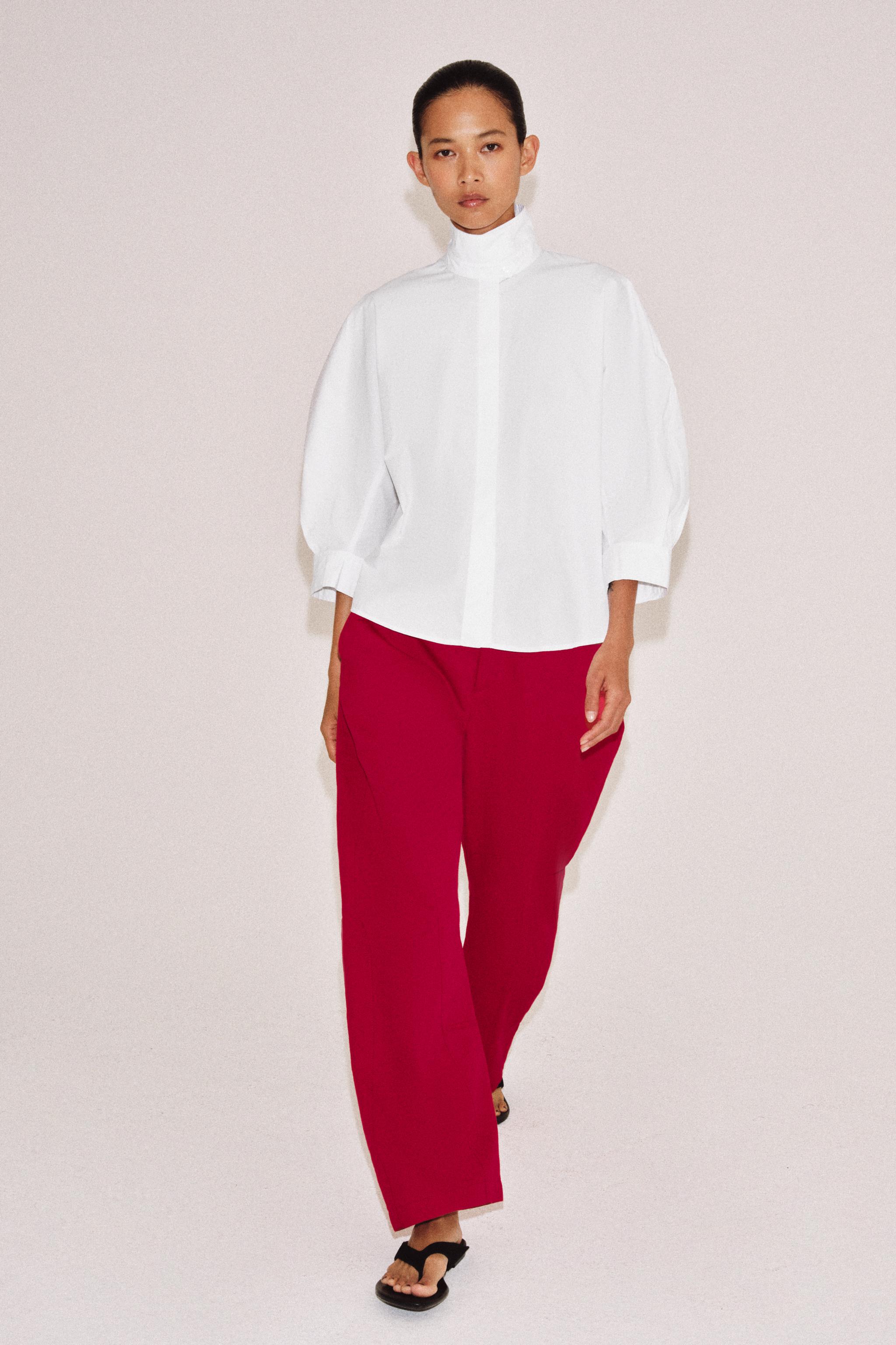 ZW COLLECTION バルーンスリーブシャツ - ホワイト | ZARA Japan / 日本