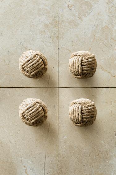 PACK OF MINI KNOT DOOR KNOBS (PACK OF 4) - Light beige by Zara - Image 5