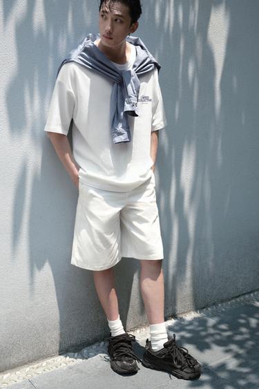 CAMISETA ESTAMPADO COMBINADO - Blanco de Zara - Imagen 0