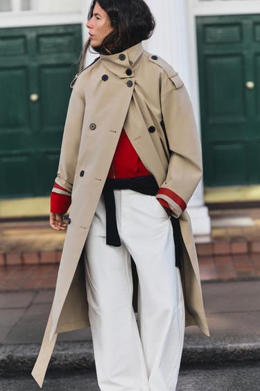 WATER-REPELLENT WINDPROOF TRENCH COAT WITH BELT - camel by Zara