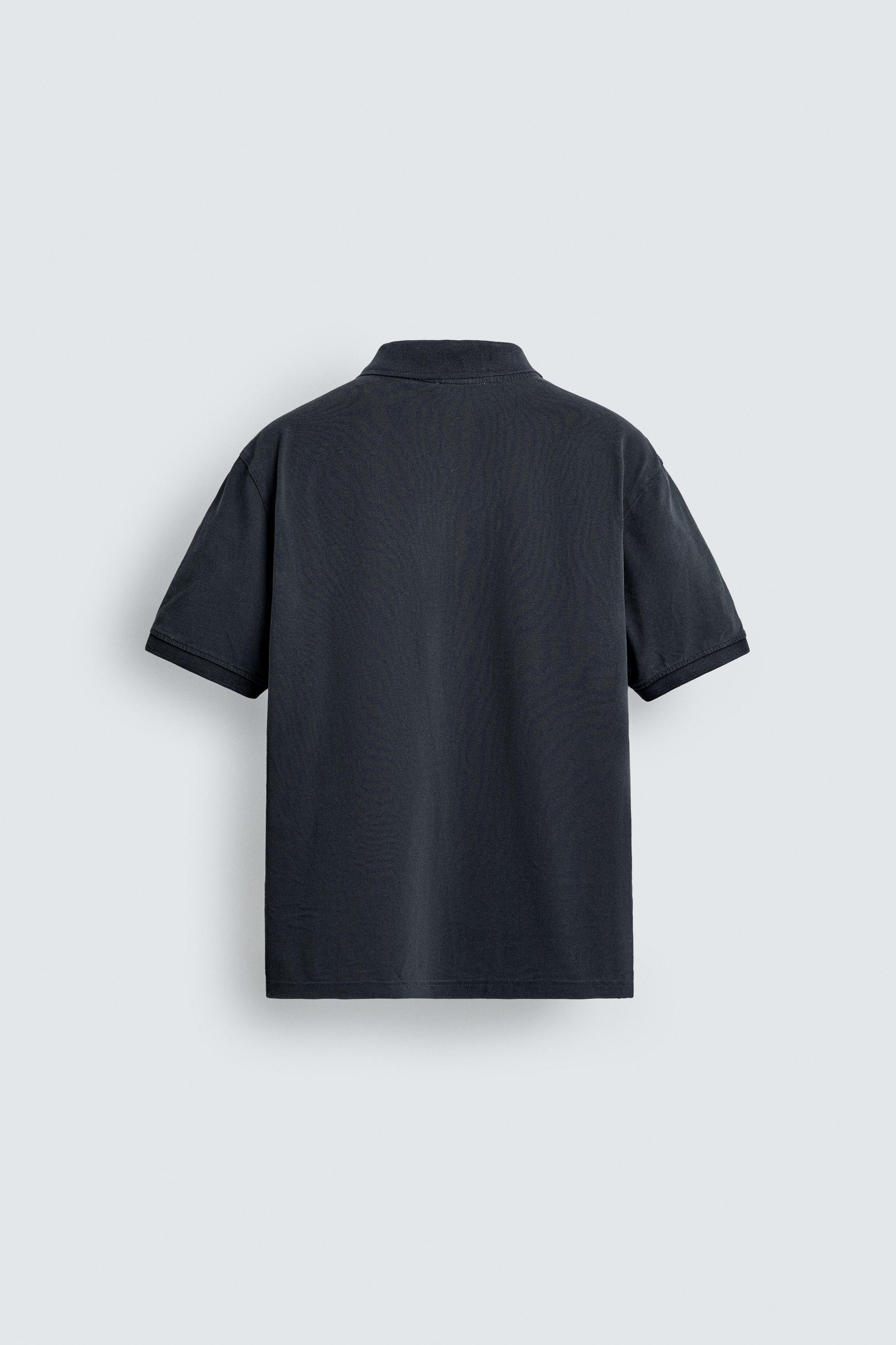 POLO EN PIQUÉ DÉLAVÉ AARON LEVINE X ZARA