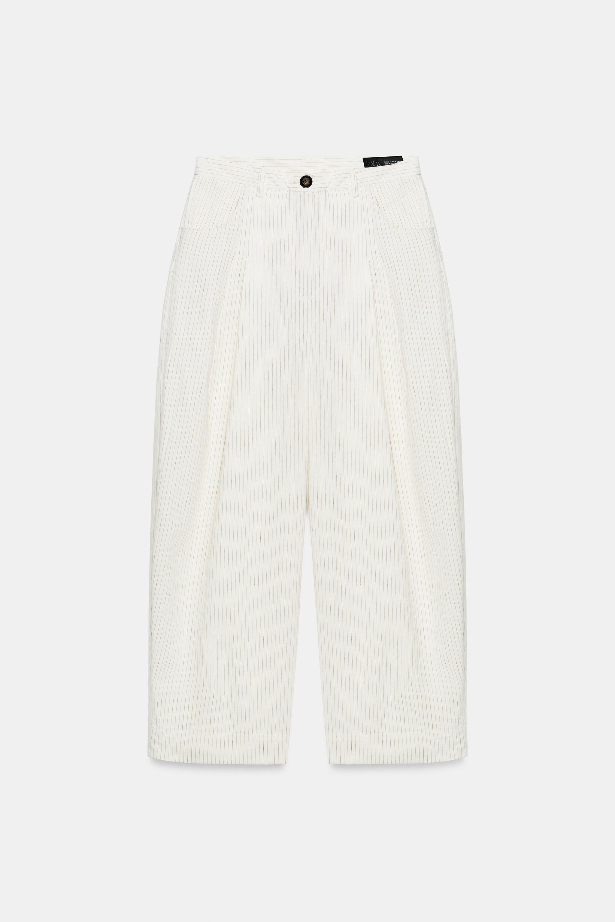 ZW COLLECTION STRIPED BARREL PANTS
