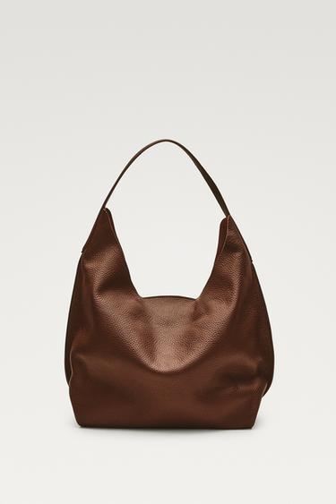 Medium nappa leather shoulder bag — white 3