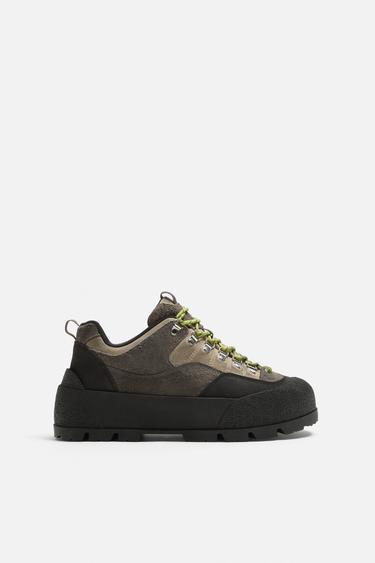 Zara LEATHER SNEAKERS - Multi-color