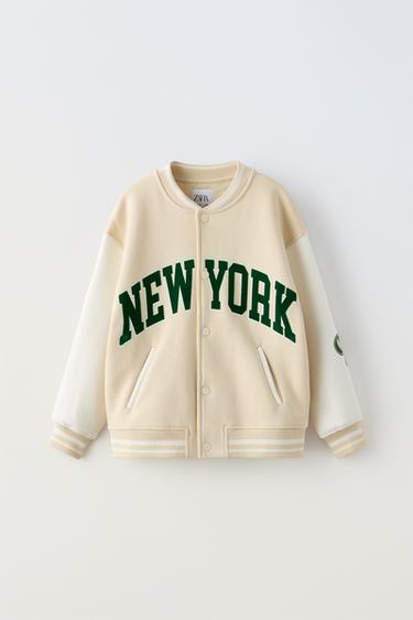 BUNDA BOMBER COLLEGE NEW YORK - Pskov od Zara