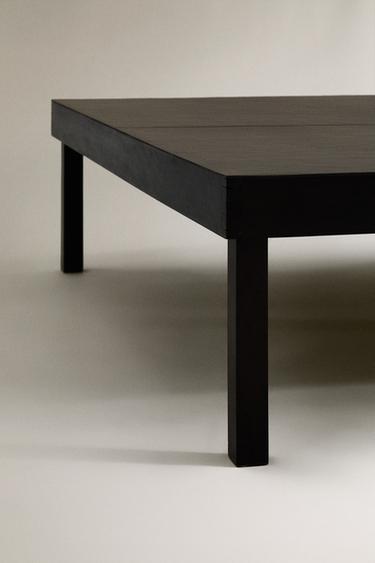 TABLE BASSE BOIS ET CUIR - Noir de Zara - Image 4