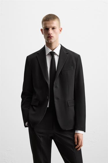 Zara COMFORT SUIT JACKET - Black