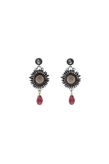 PENDIENTES FLOR ABALORIO JOYA - Oro / Plata de Zara