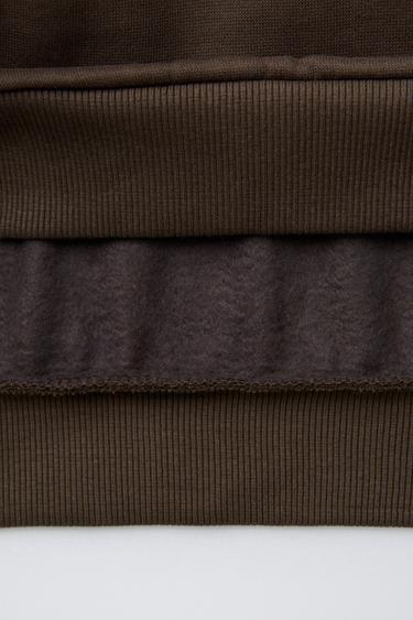 SWEAT DE JOGGING À INSCRIPTIONS - Marron de Zara - Image 3