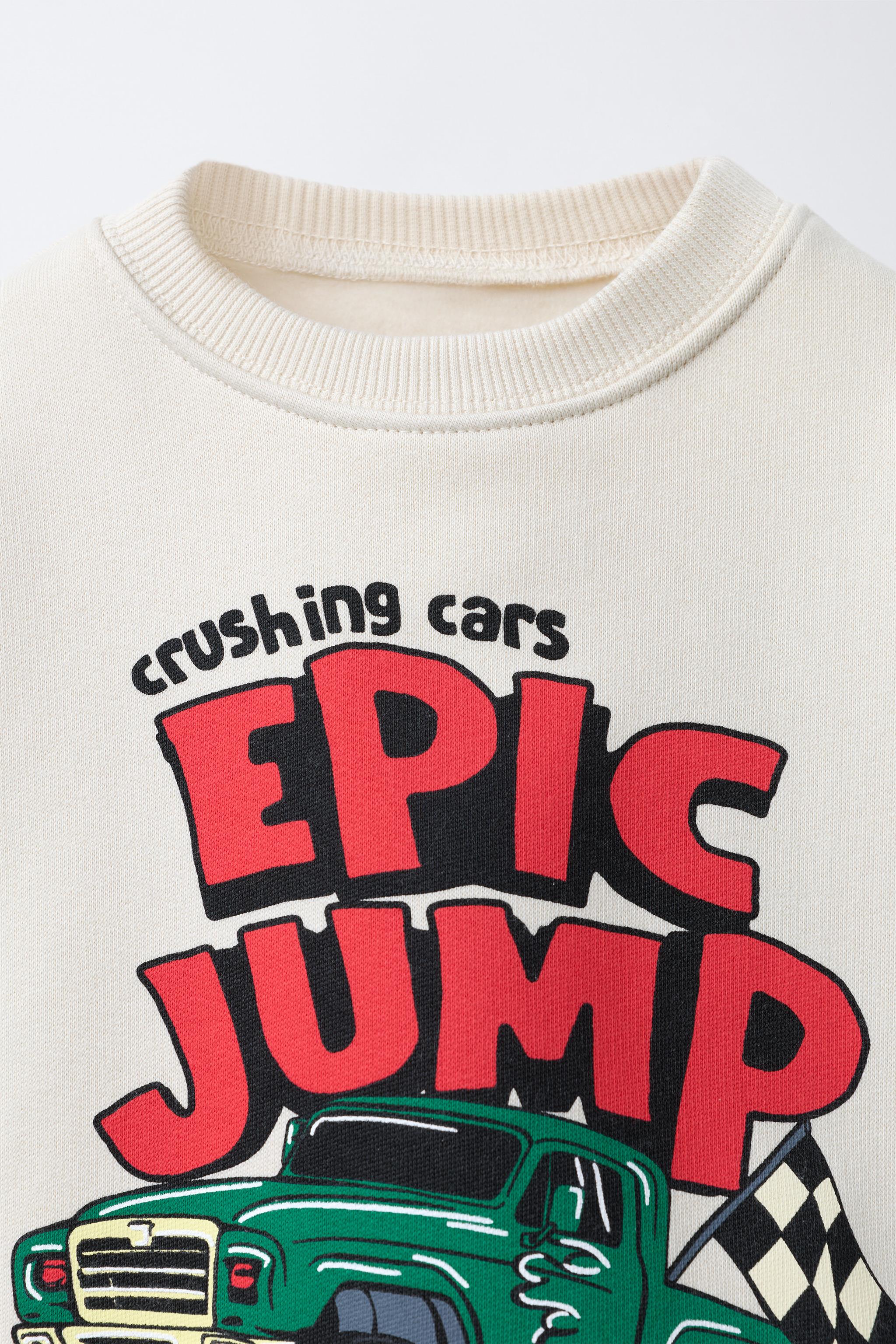TRUCK CAR PRINT SWEATSHIRT