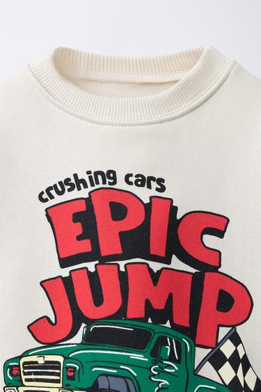 CAR TRUCK PRINT SWEATSHIRT - Ecru by Zara - Image 2