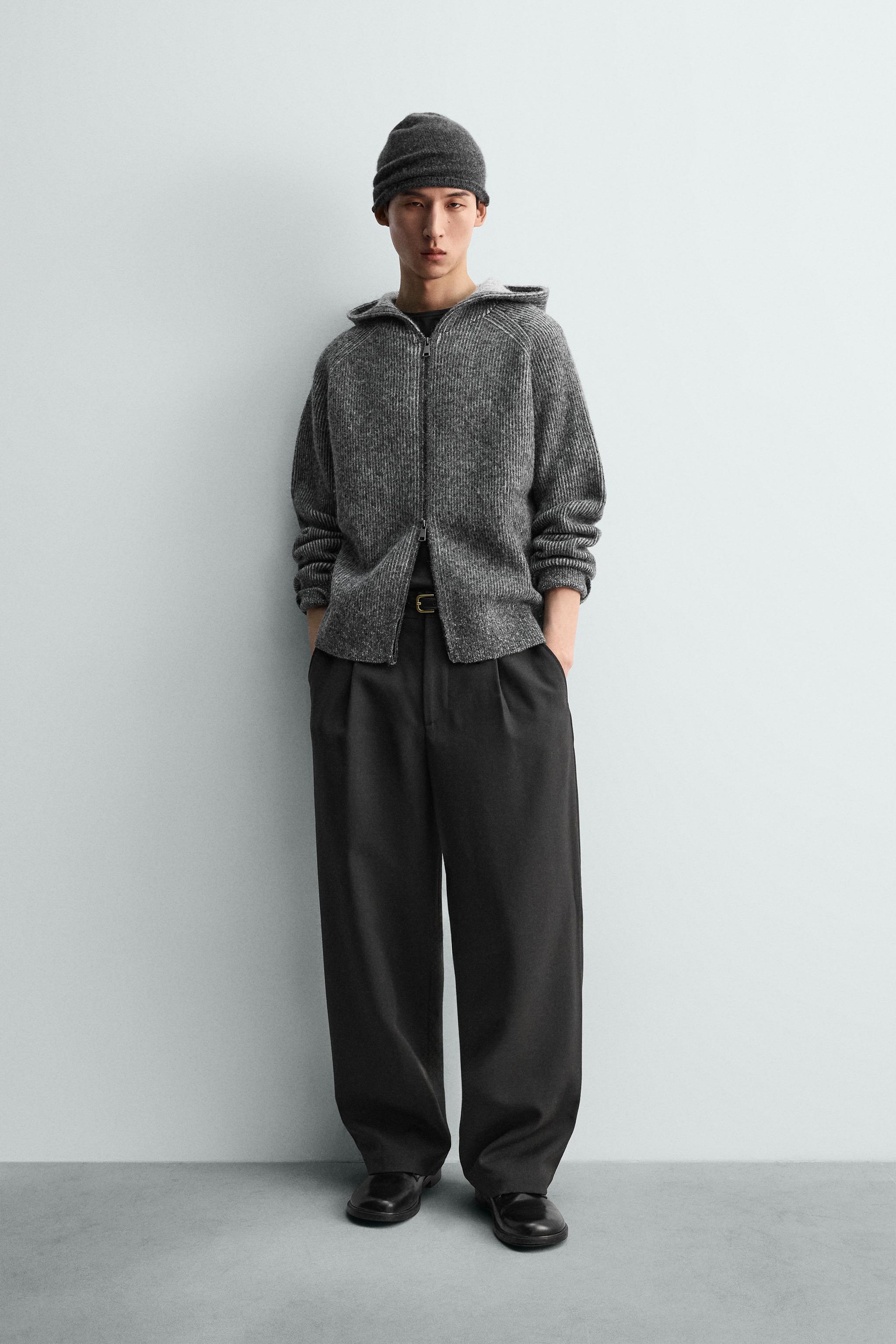 ニットフーディ - グレー | ZARA Japan / 日本