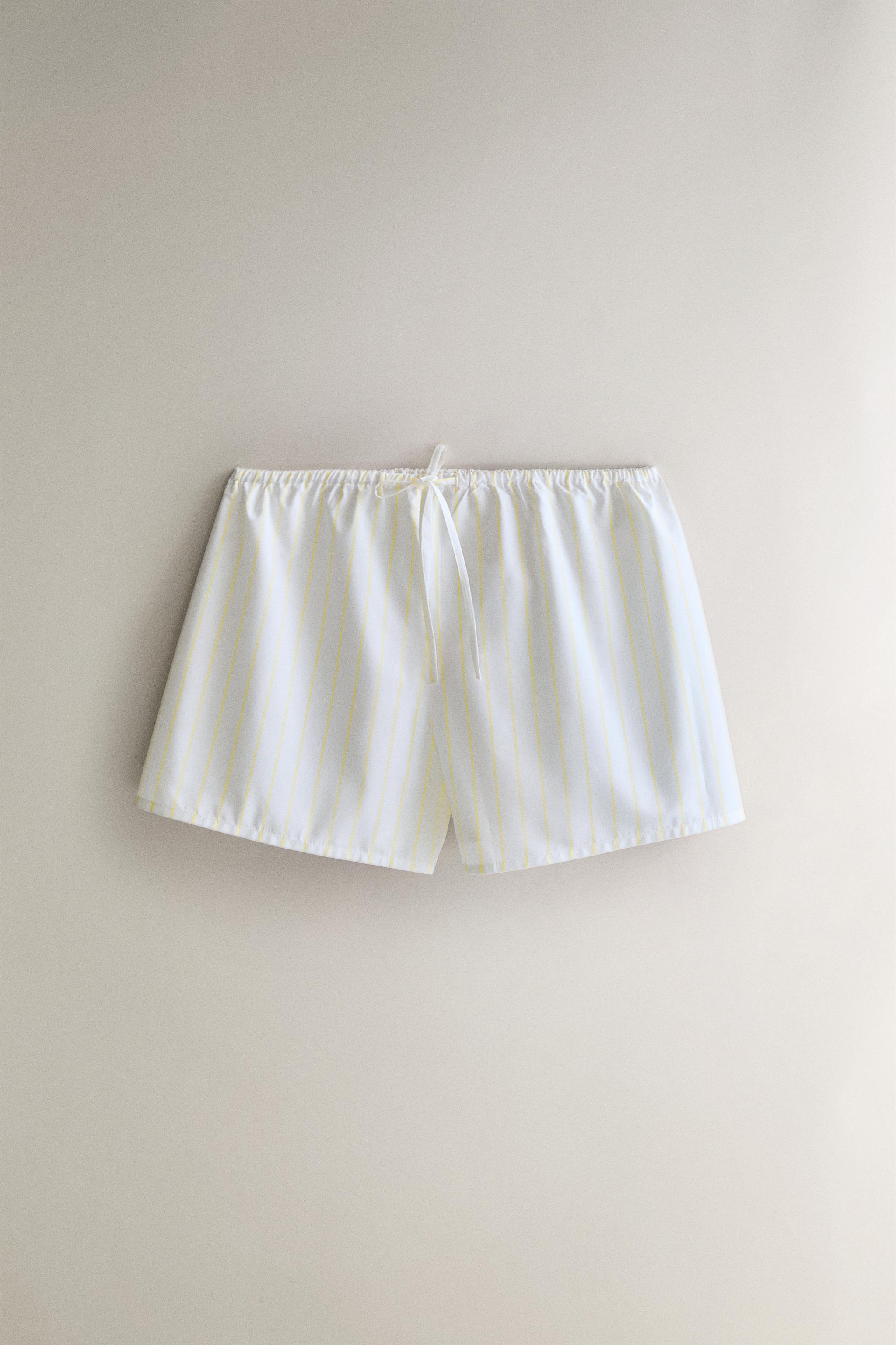 ストライプ ショートパンツ - イエロー | ZARA Japan / 日本