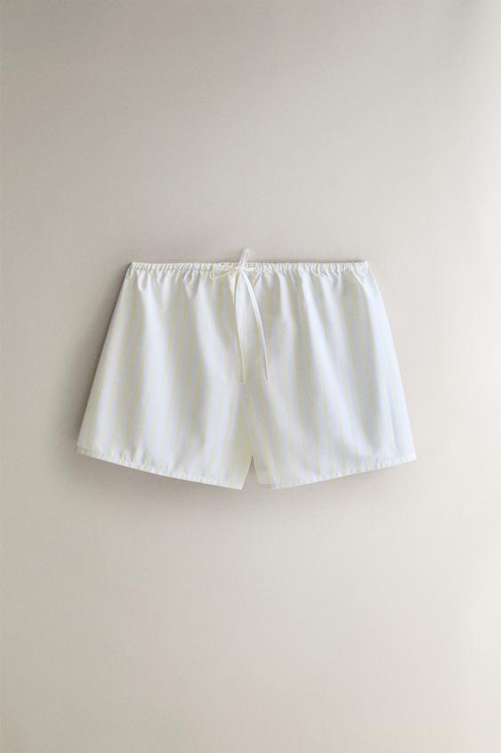 PANTALÓN CORTO RAYAS - Amarillo de Zara - Imagen 0