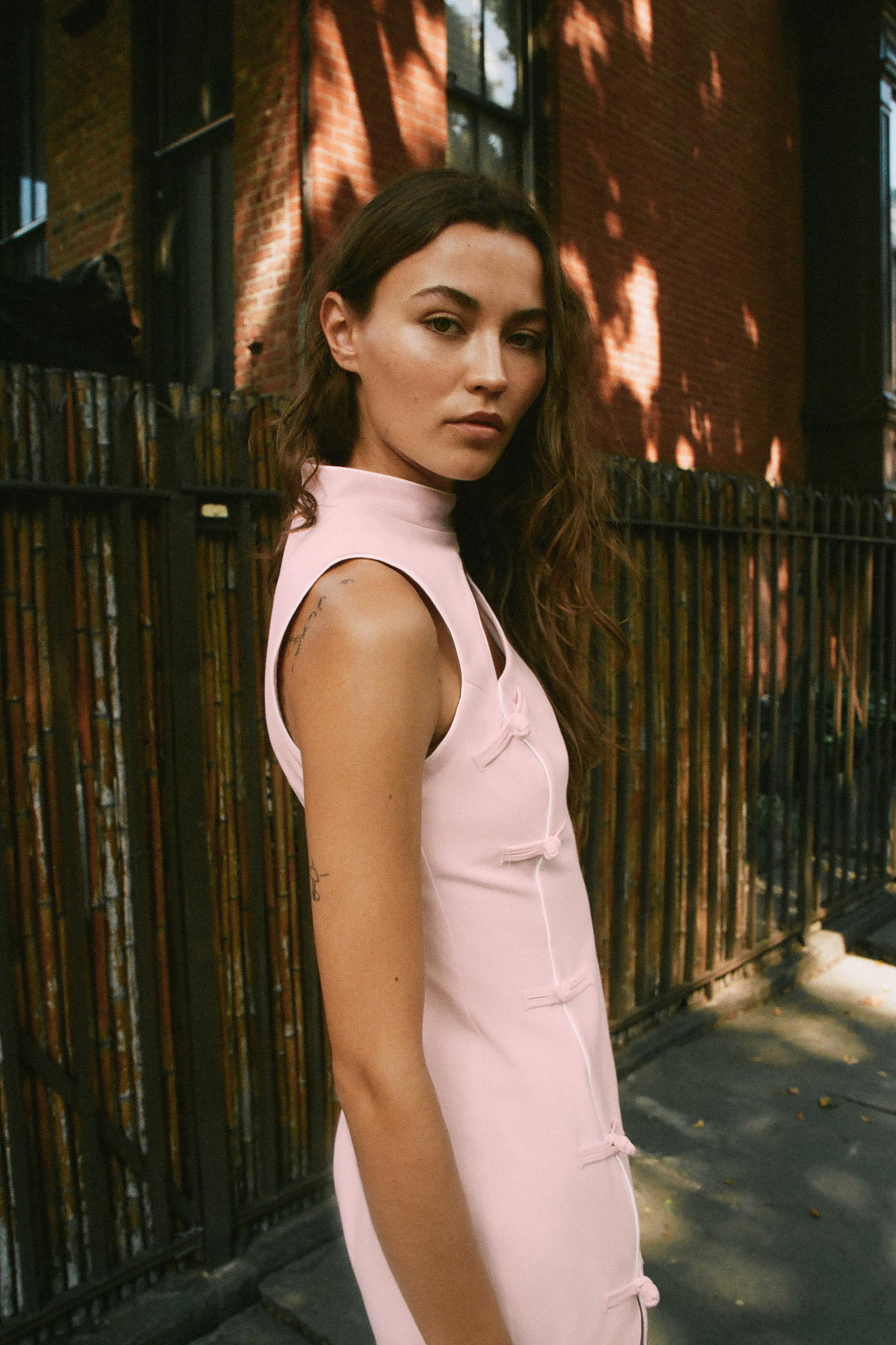 Женские платья Zara MINI FROG FASTENING DRESS — фото 4