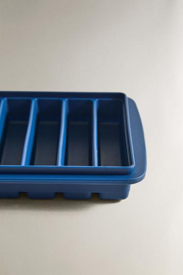 SILICONE RECTANGLE ICE BUCKET TRAY 10 ICE CUBES - Bluish by Zara - Image 2