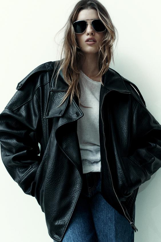 Leather Jacket New Look Tall Jacket Men's Leather Racer Jacket