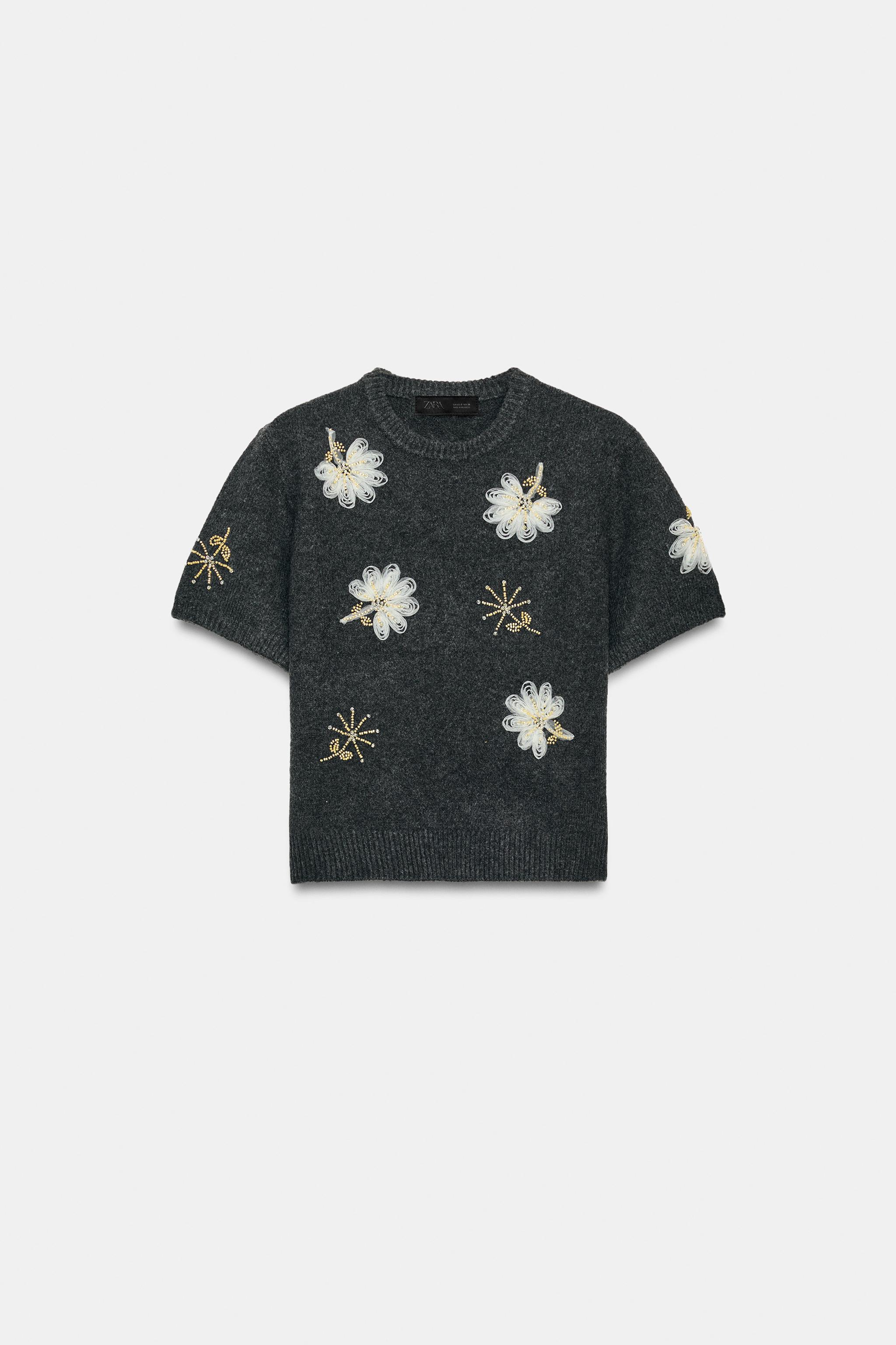PULL EN MAILLE MANCHES COURTES FANTASIE