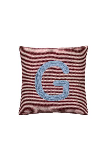 Zara CHILDREN'S EMBROIDERED LETTER G THROW PILLOW - Red