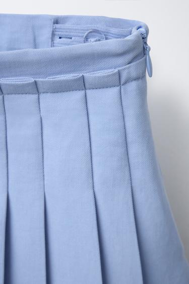 FLOWING PLEAT SKIRT - Blue by Zara - Image 3