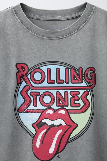 ROLLING STONES © WASHED-EFFECT T-SHIRT - Anthracite grey by Zara - Image 2